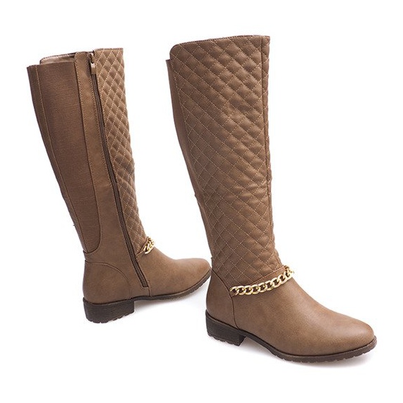 Bottines Chaudes Matelassé 16072 Kaki multicolore vert 2