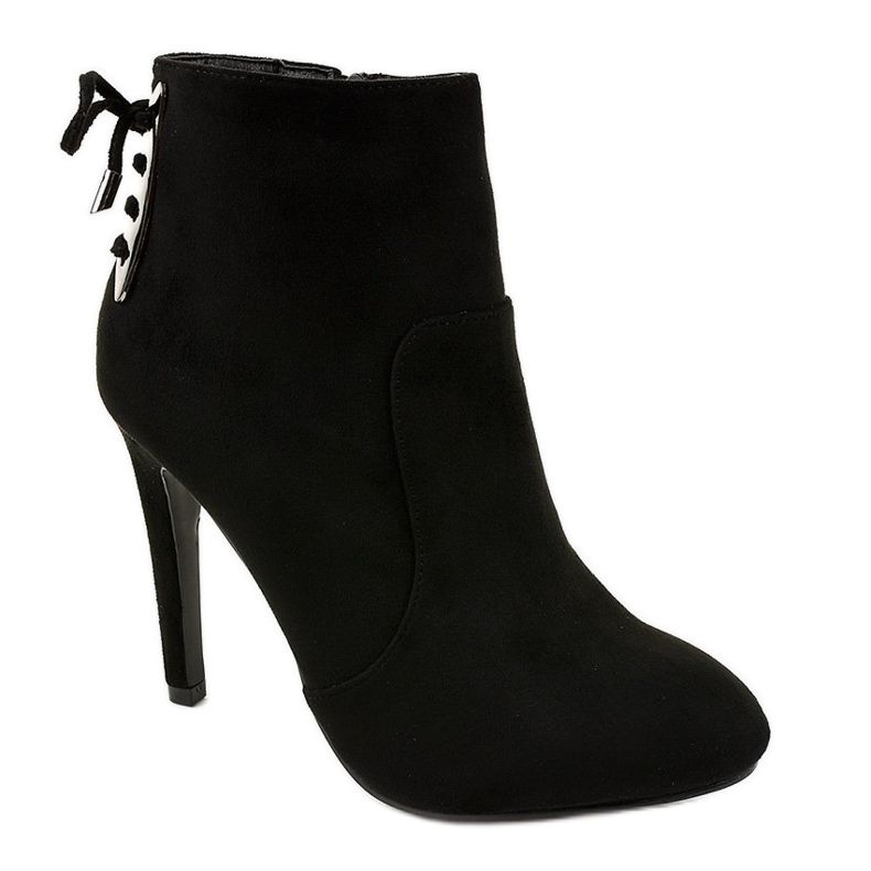 Bottines en daim noir LBS2551 le noir 1