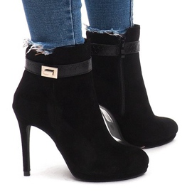 Bottes élégantes à talons hauts 1609-211 Noir le noir 2