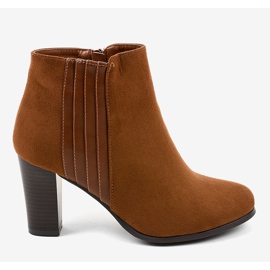 Boots femme en daim marron K93 brun 2