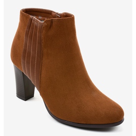 Boots femme en daim marron K93 brun 1