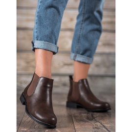 Small Swan Bottines Chelsea classiques brun 2