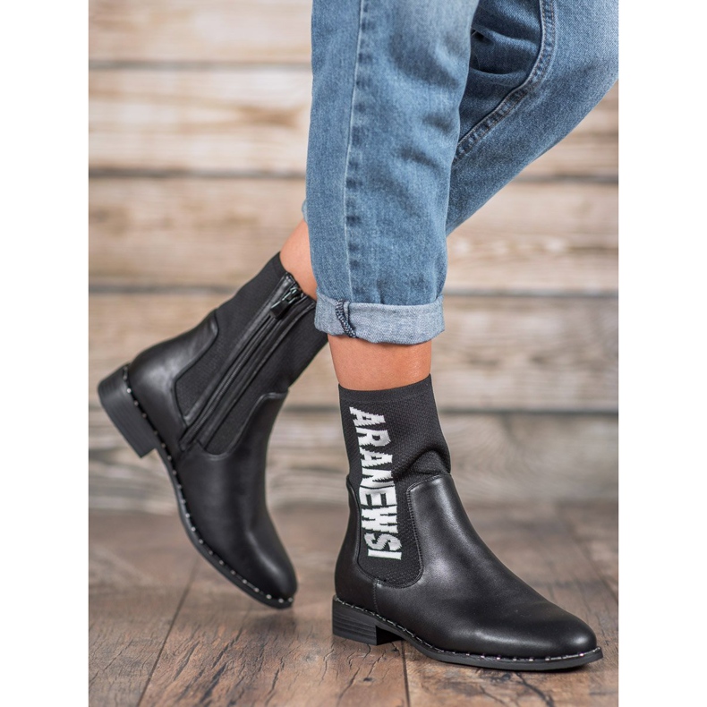 Bottes hautes VINCEZA le noir 2