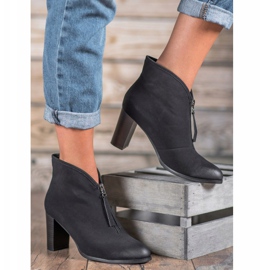 Bottes VINCEZA avec fermeture éclair noir 1