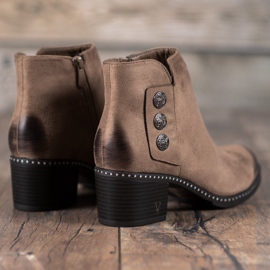 Vinceza Bottines en daim sur un bar brun 4