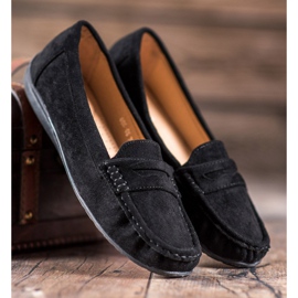 Sixth Sense Mocassins en daim le noir 4