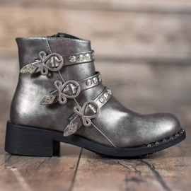 Forever Folie Bottes à clous gris 6