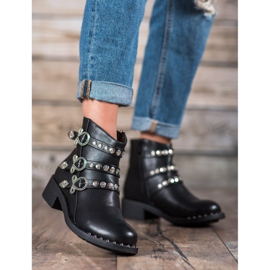 Forever Folie Bottes à clous le noir 5