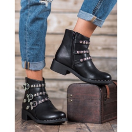 Forever Folie Bottes à clous le noir 3