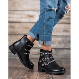 Forever Folie Bottes à clous le noir 4
