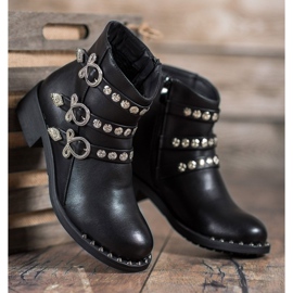 Forever Folie Bottes à clous le noir 1