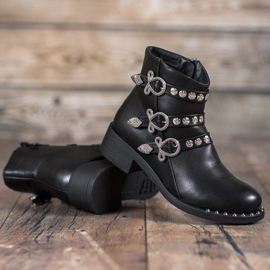Forever Folie Bottes à clous le noir 2