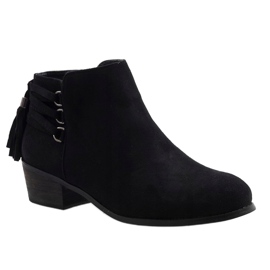 Bottes isolées en daim noir SJ1819-1 le noir 1