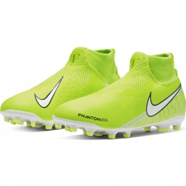 Chaussures de football Nike Phantom Vsn Academy Df FG / MG Jr AO3287-717 jaune jaune 3