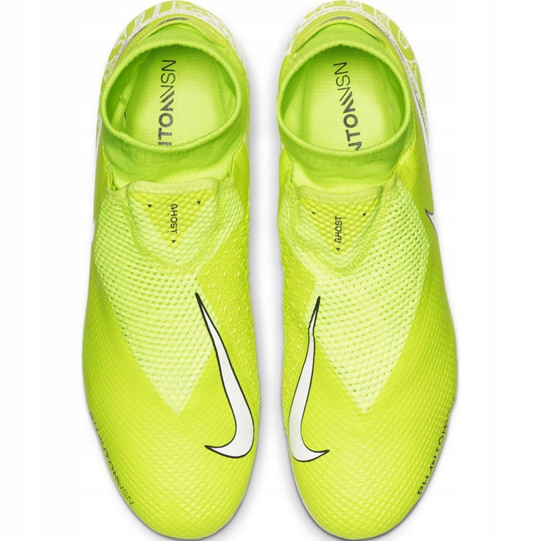 Nike Phantom Vsn Pro Df Fg M AO3266-717 chaussures de football jaune jaune 1