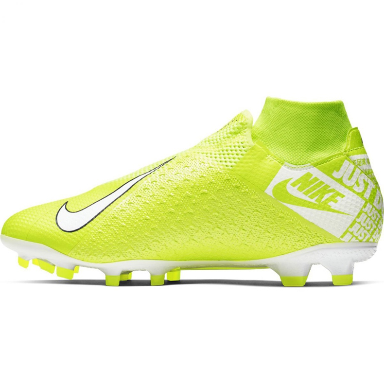 Nike Phantom Vsn Pro Df Fg M AO3266-717 chaussures de football jaune jaune 2
