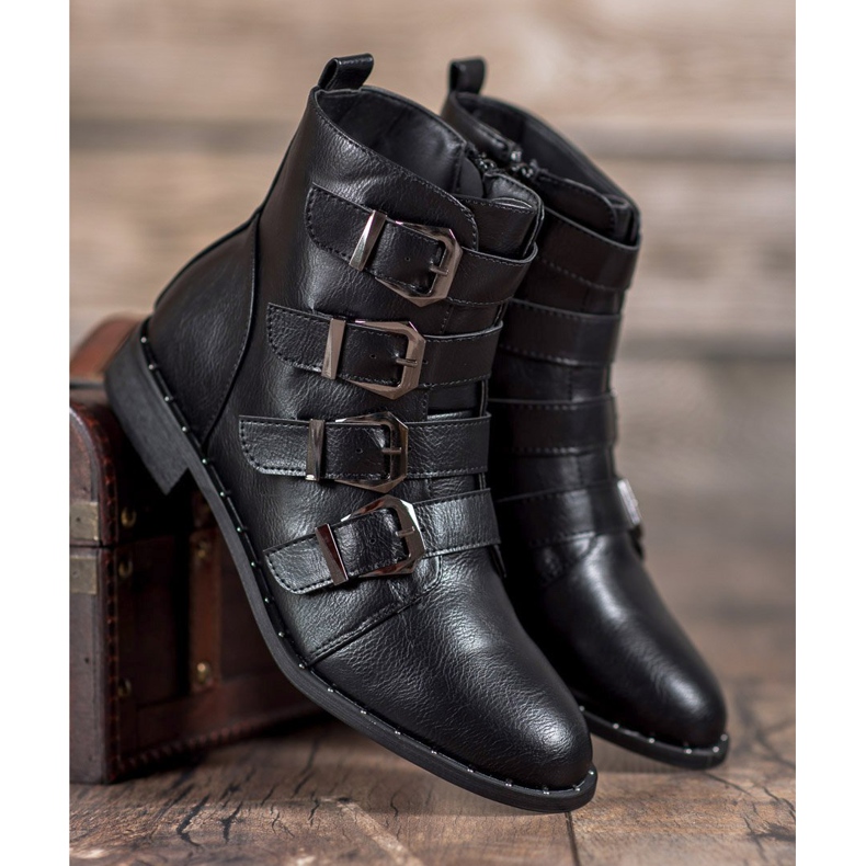 Cm Paris Bottes Avec Boucles noir 2