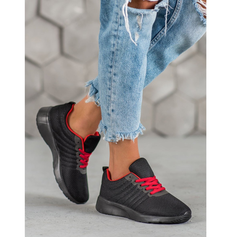 SHELOVET Chaussures de sport noires 1