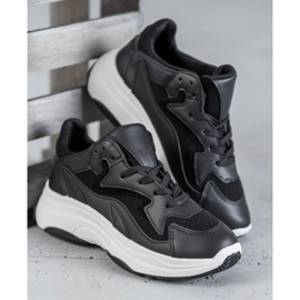 SHELOVET Baskets de sport noir 2