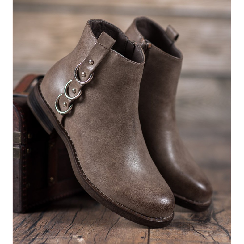 Forever Folie Bottes classiques avec décorations brun 1