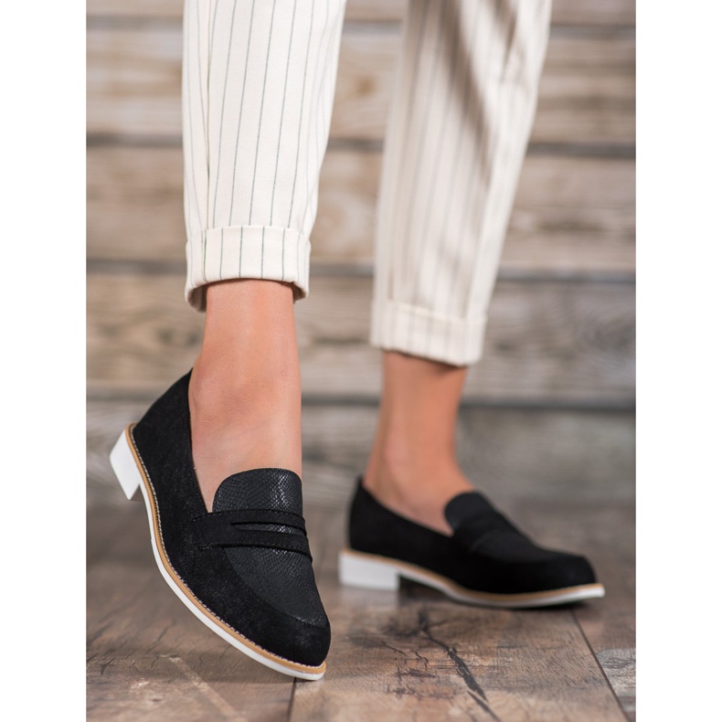 Bestelle Mocassins À Paillettes le noir 2 Bestelle Mocassins À Paillettes le noir 2