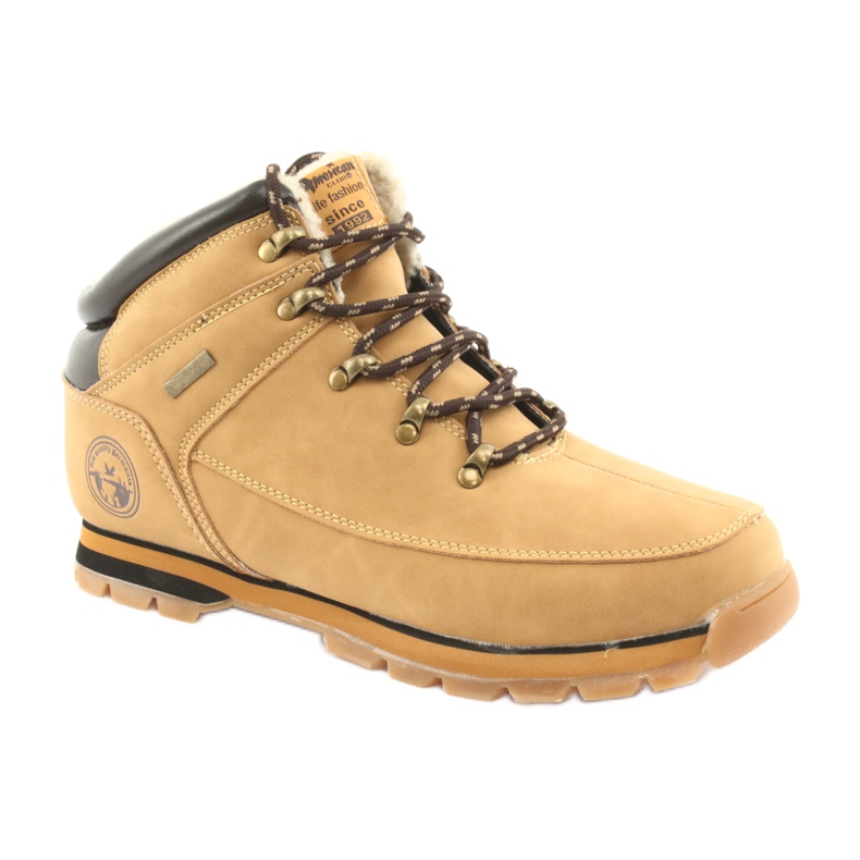 American Club Bottines à lacets ES40 camel brun multicolore 1