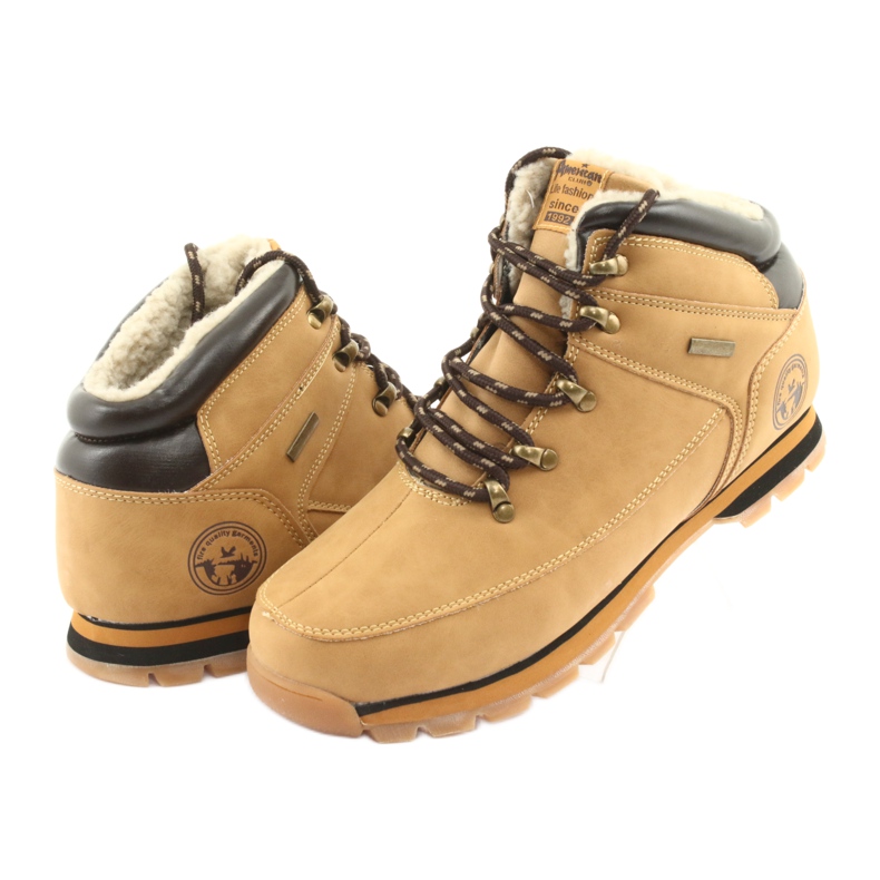 American Club Bottines à lacets ES40 camel brun multicolore 3