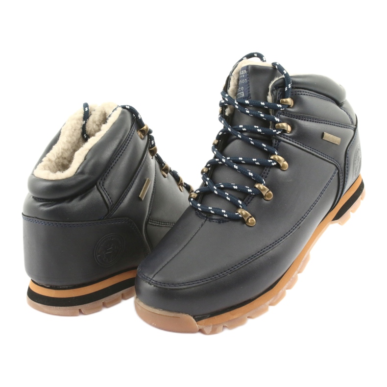 American Club Bottines à lacets ES40 marine bleu marin 3