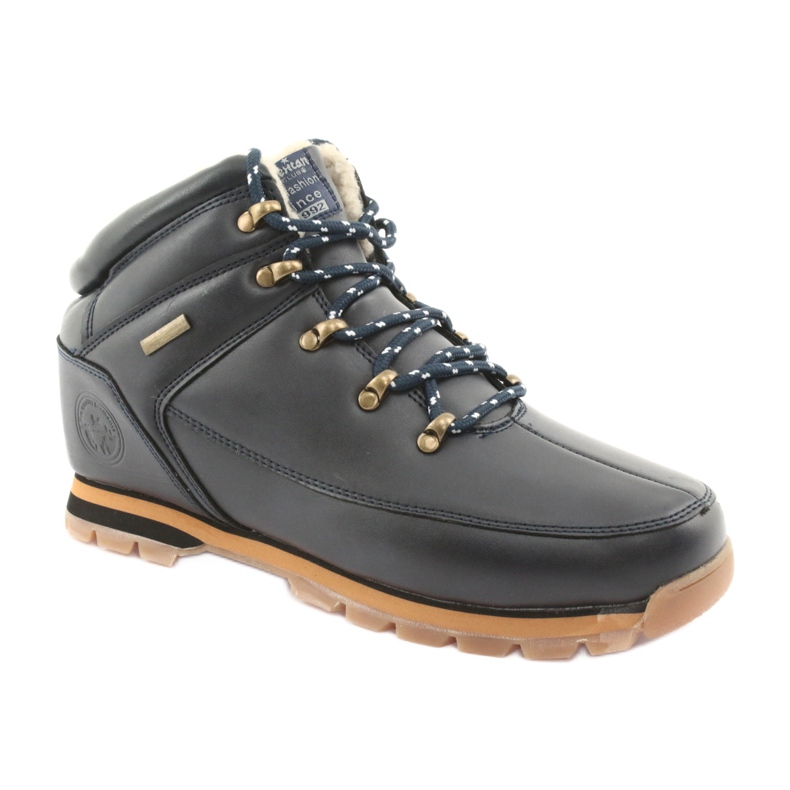American Club Bottines à lacets ES39 marine bleu marin 1