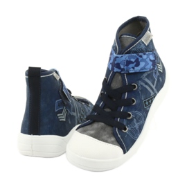 Chaussures pour enfants Befado 268Y071 bleu marine bleu gris 3