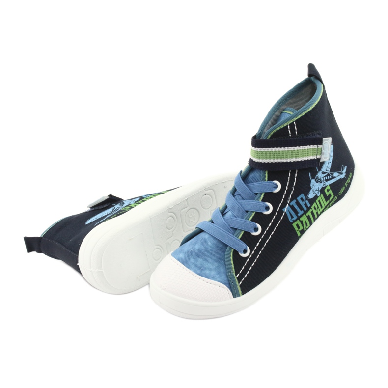 Chaussures pour enfants Befado 268Y066 bleu marine bleu vert 4
