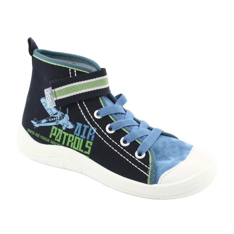 Chaussures pour enfants Befado 268Y066 bleu marine bleu vert 1