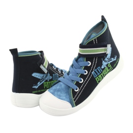 Chaussures pour enfants Befado 268Y066 bleu marine bleu vert 3