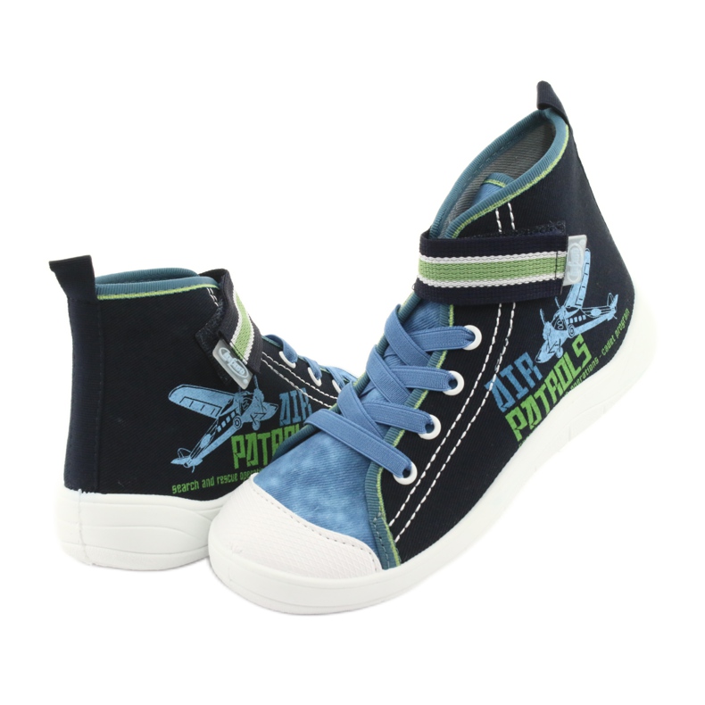 Chaussures pour enfants Befado 268Y066 bleu marine bleu vert 3
