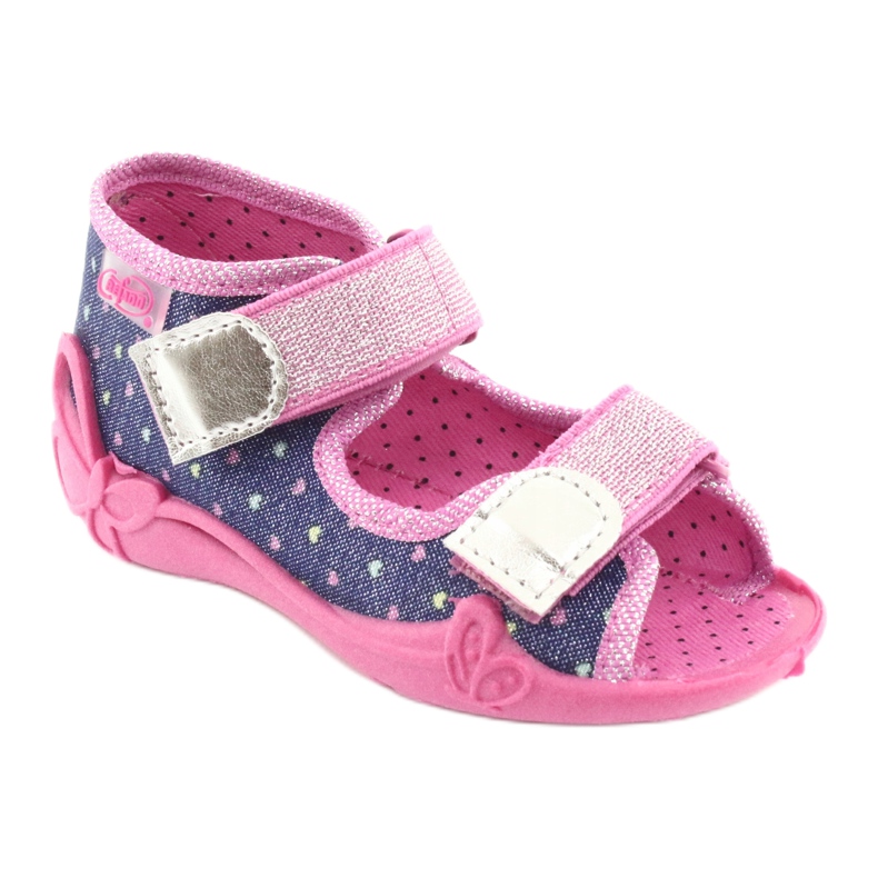 Chaussures pour enfants Befado 242P093 bleu marine rose 1