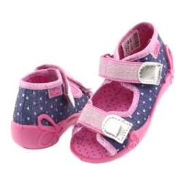 Chaussures pour enfants Befado 242P093 bleu marin rose gris 3