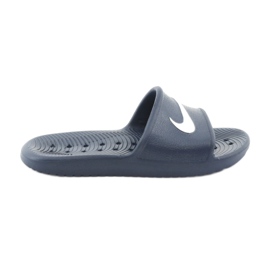 Chaussons Nike Kawa Shower 832528 400 blanche bleu marin 1