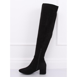 Cuissardes à talons bas noir YL-151 Noir le noir 1