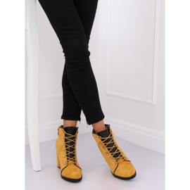 Bottines Timber à talons hauts miel 995-29 Jaune 3