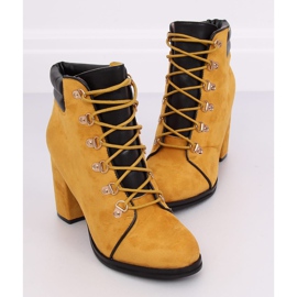 Bottines Timber à talons hauts miel 995-29 Jaune 4