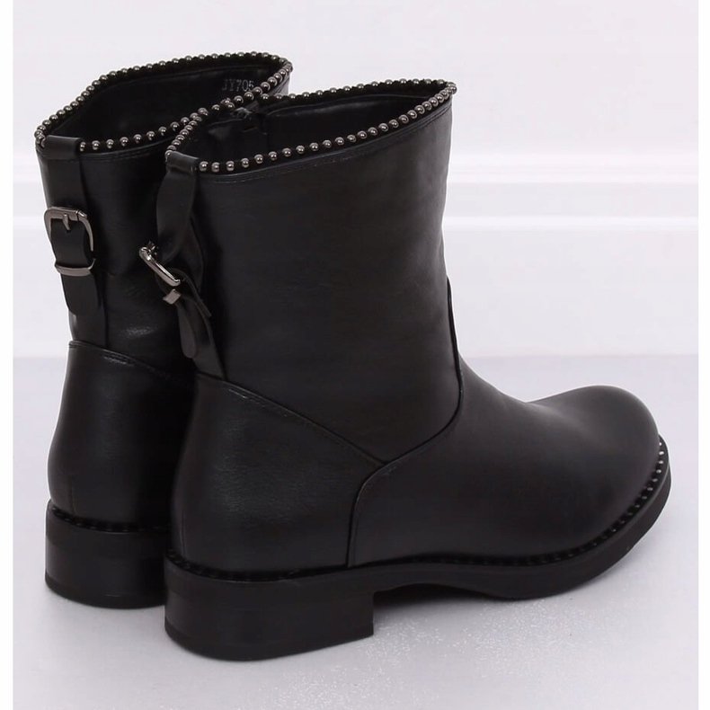 Bottes militaires noires JY705 Noir le noir 1
