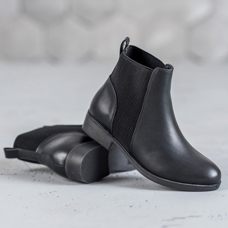 Abloom Bottines à enfiler pour femmes le noir 1