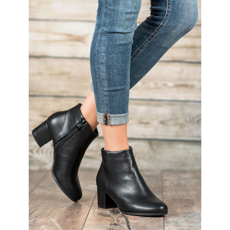 SHELOVET Bottes classiques en éco-cuir noir 2