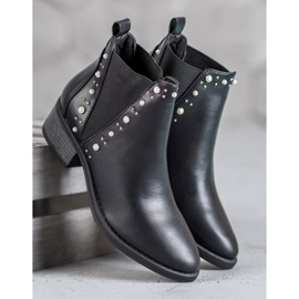Coco Perla Bottes Avec Des Perles le noir 3
