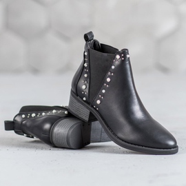 Coco Perla Bottes Avec Des Perles le noir 4
