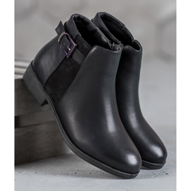 Abloom Bottes à talons plats noir 1