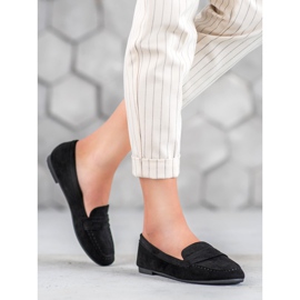 Cm Paris Mocassins en daim le noir 3