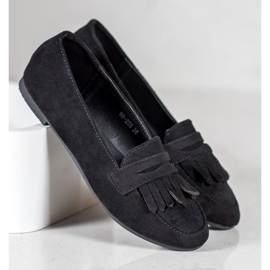 Nio Nio Mocassins en daim le noir 3