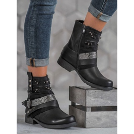 Bestelle Bottes de motard noir 1