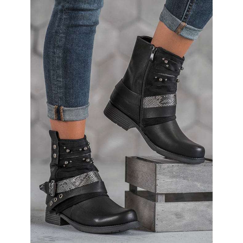 Bestelle Bottes de motard le noir 1